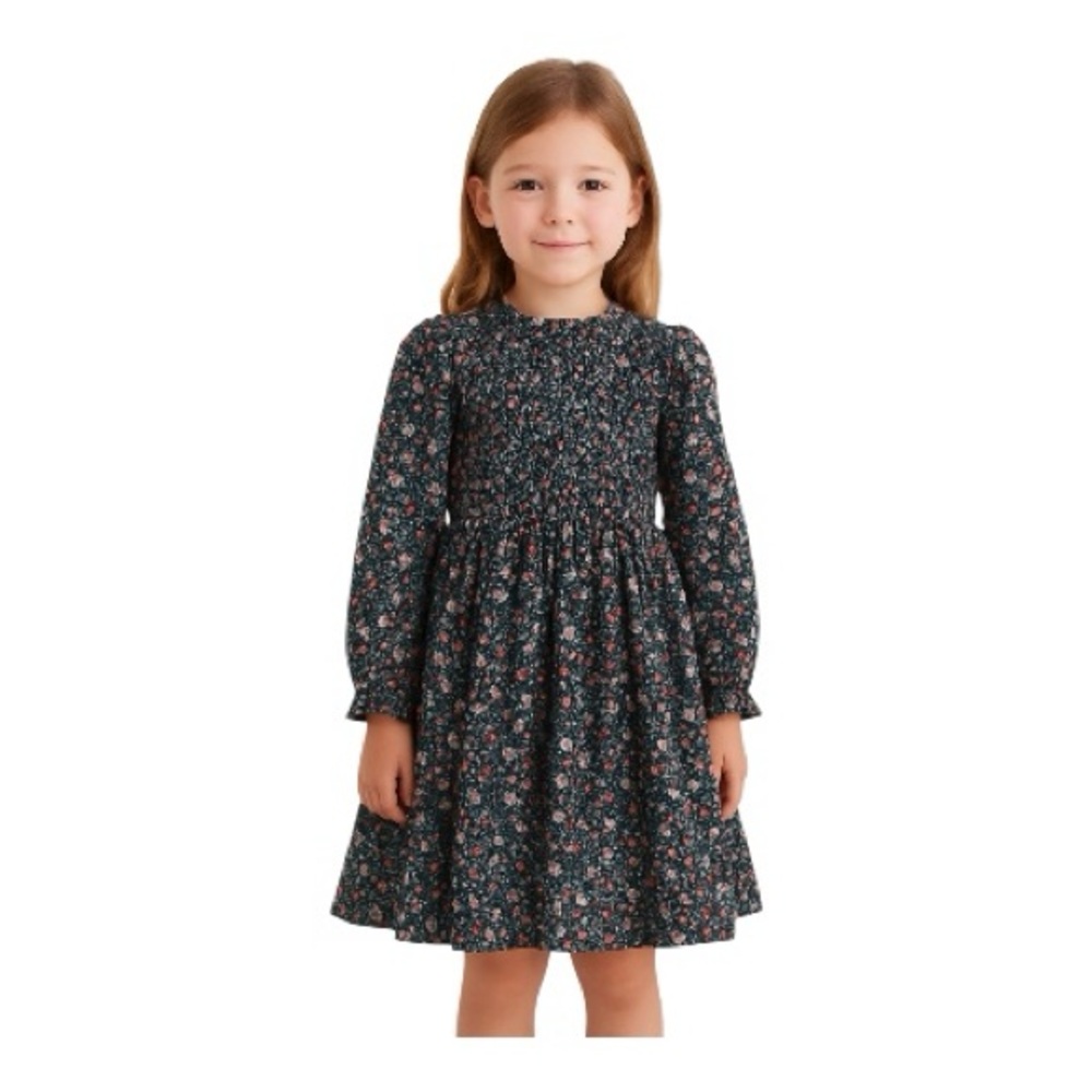 🌼 RL Floral Smocked Long Sleeve Dress — Size 6X — Cottagecore Cuteness 💛